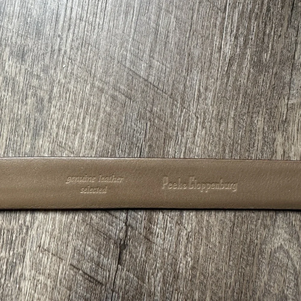 peek cloppenburg belt Pebbled Leather Red /‎ Brown With Gold Accents 110 125